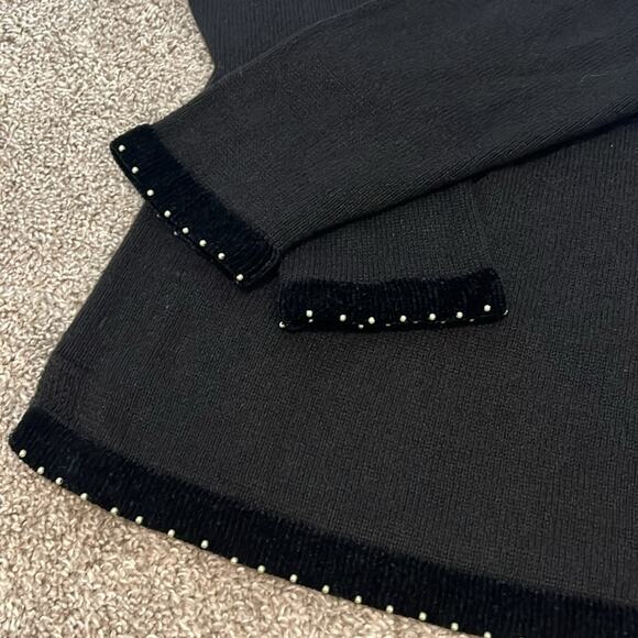 The Quacker Factory Sweater Woman’s‎ M Med Christmas Sequined Velour V-neck Cozy - Picture 13 of 16